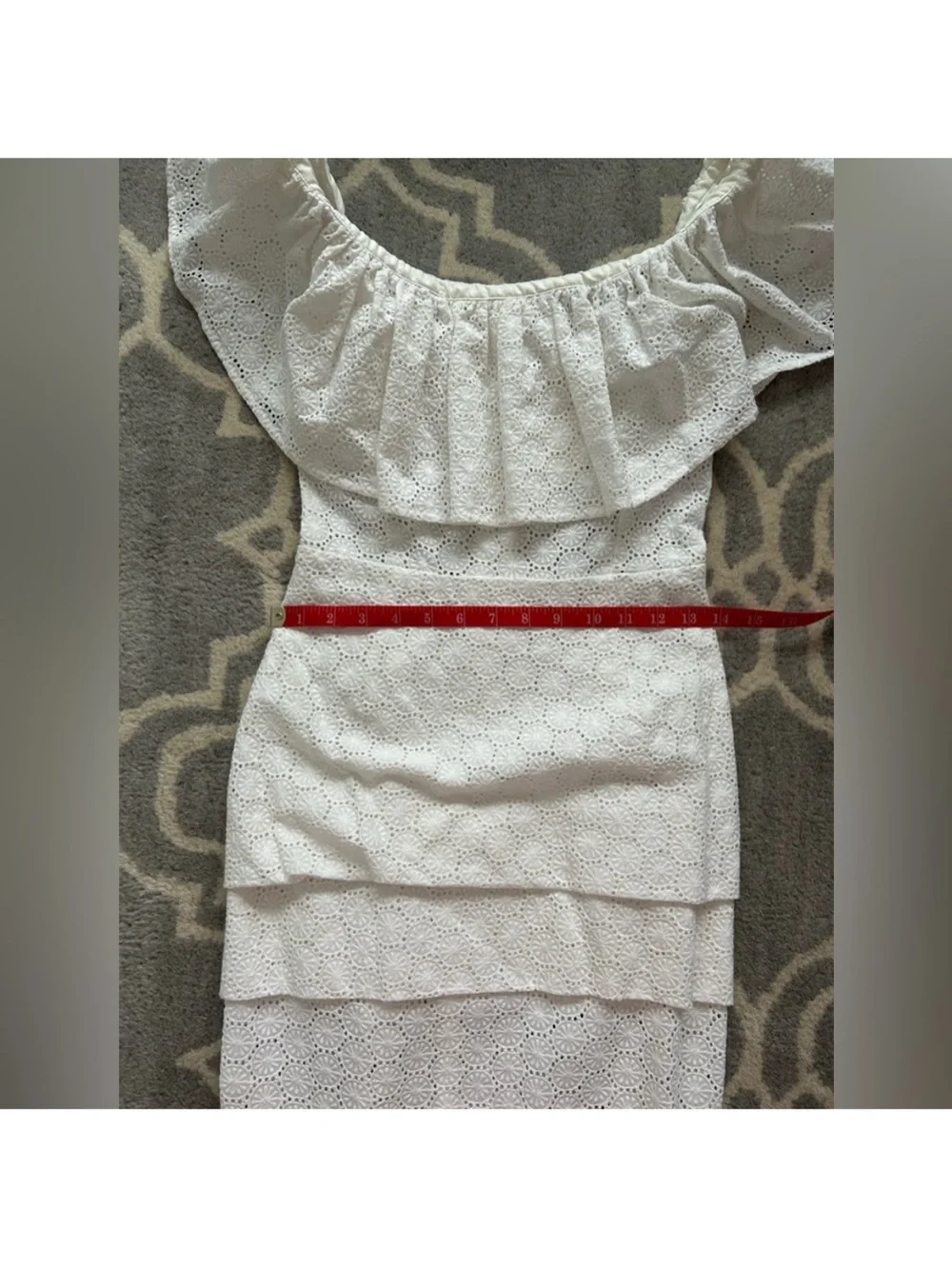 Greta Constantine Eyelet White Dress Size 2